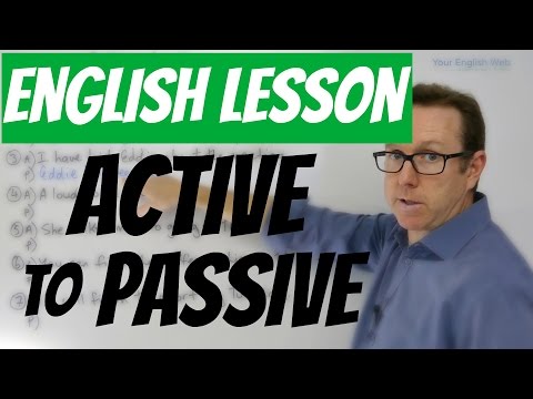 English lesson - How to turn ACTIVE voice into PASSIVE voice