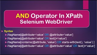 Download the video "How To Use AND Operator In XPath Selenium WebDriver || Java"