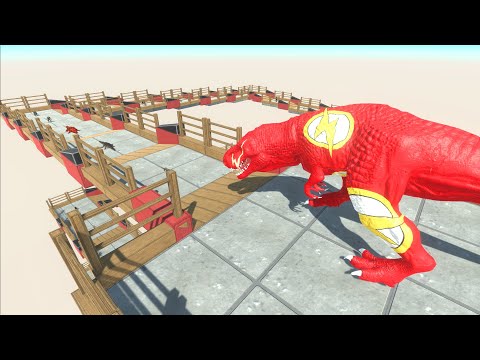FLASH T REX DEATH RUN CLIMB - Animal Revolt Battle Simulator
