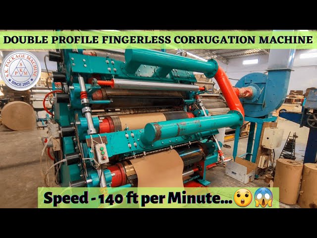 Double Wall Corrugator Machine - Fingerless Double Profile Corrugation ...