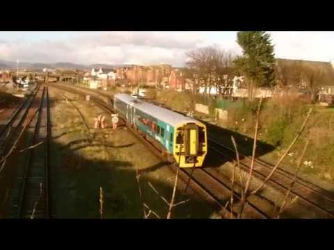 Rhyl 22.3.2014 - ATW 158840 performing track switch