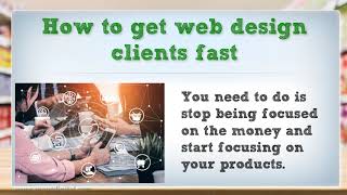 How To Get Web Design Clients