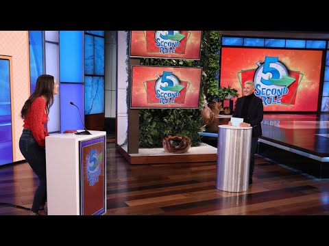 エレン、「5秒ルール」でファンに圧力をかける (Ellen Puts a Fan Under Pressure in ‘5 Second Rule’)