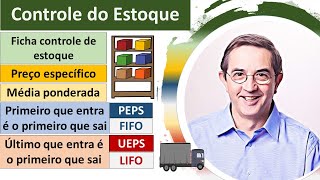 Controle de estoque. Ficha controle. PEPS. Média ponderada. CMV. Custo das mercadorias vendidas.