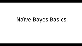 Naïve Bayes Solved Example part 1