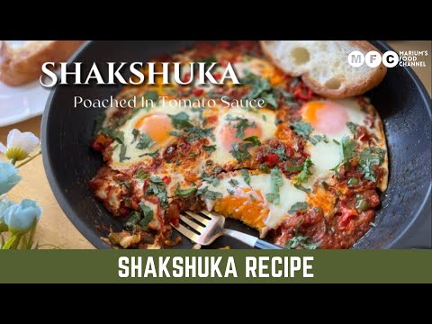 Shakshuka recipe Poached Eggs in tomatoe sauce/Delicious Breakfast