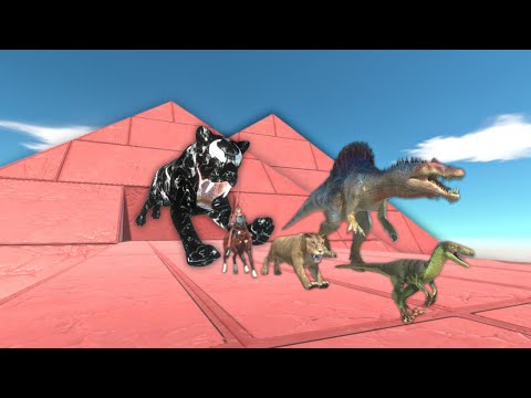 Smilodon Venom Hunting All Units in Red Twin Pyramid of Death!! - Animal Revolt Battle Simulator