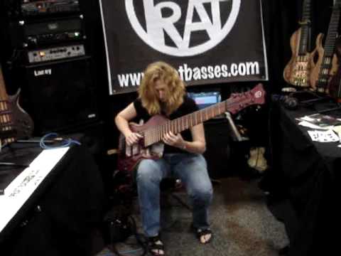 Brittany Frompovich playing a 8 string Prat bass at summer NAMM 2010. 1 . Prat basses