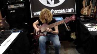 Brittany Frompovich playing a 8 string Prat bass at summer NAMM 2010. 1 . Prat basses