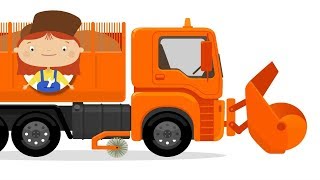 Um caminhăo limpa-neve. Doutora McWheelie. Animação infantil.