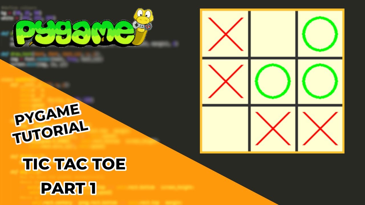 Python Tic Tac Toe Beginner Tutorial in PyGame | PART 1