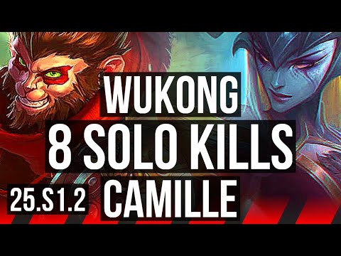 WUKONG vs CAMILLE (TOP) | 8 solo kills | NA Master | 25.S1.2