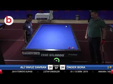 ALİ YAVUZ DAVRAN & ÖNDER BORA Bilardo Maçı - 2019 TÜRKİYE KUPASI 2.ETAP ERKEKLER-5.ÖN ELEME