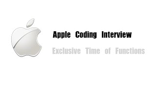 YouTube video 'Apple Interview Question | Leetcode 636 | Exclusive Time of Functions'