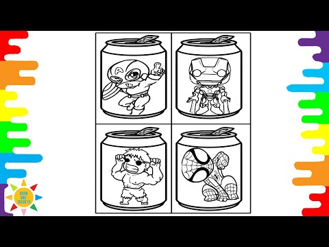 Superheroes Cans | Super Speed Avenges Coloring Pages | Jim Yosef - Moonlight