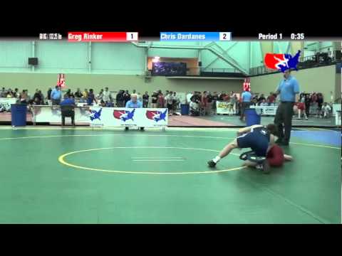 University Nat`ls FS  60 KG / 132.25 lbs: Greg Rinker vs. Chris Dardanes