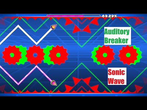 Auditory Breaker 🟩 VS. Sonic Wave 🟥 --- Layout Comparison (Geometry Dash)