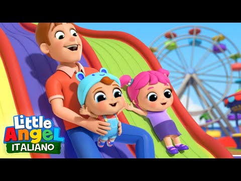 Divertimento Alle Giostre 🤩❤️ Cartoni Animati & Canzoni Bambini | Little Angel Italiano