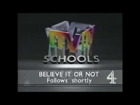 ITV Schools On Channel 4 - Believe It Or Not Follows Shortly Caption - 1992