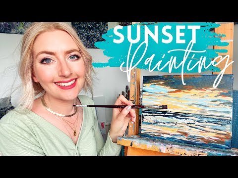 PAINTING TUTORIAL Acrylic Ocean for Beginners | Katie Jobling Art