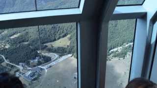 preview picture of video 'Fuente De cable car, from inside the cabin'