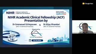 Academic Clinical Fellowship Webinar