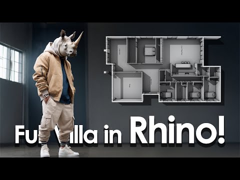 Model a Full Villa in Rhino 3D — Step-by-Step From Floor Plan to Details! (Beginner-Friendly)