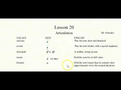 Lesson 20: Articulation