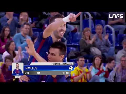 Gol Rivillos (2-0) FC Barcelona Lassa - Peñíscola Rehab Medic. J27, 1Div. LNFS