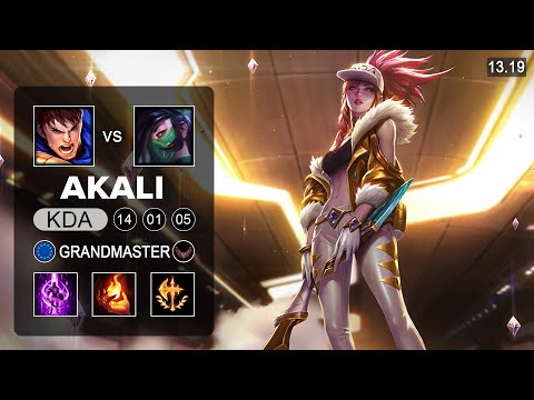 Akali vs Garen Top - EUW Challenger - Patch 13.19 Season 13