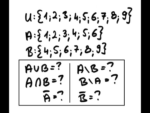 Halmazműveletek  Venn diagram, unió, metszet, különbség, komplementer (23.6.29.-1)