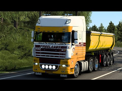 ETS2 1.43 DAF XF 105/510 Vyborg__Valmiera (4K)