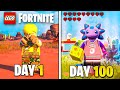 I Survived 100 Days Of Hardcore LEGO Fortnite Part 1