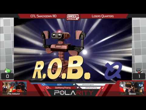 CFL Smackdown 110 WiiU - Brand (R.O.B.) vs Poltergust (Yoshi) - Losers Quarters