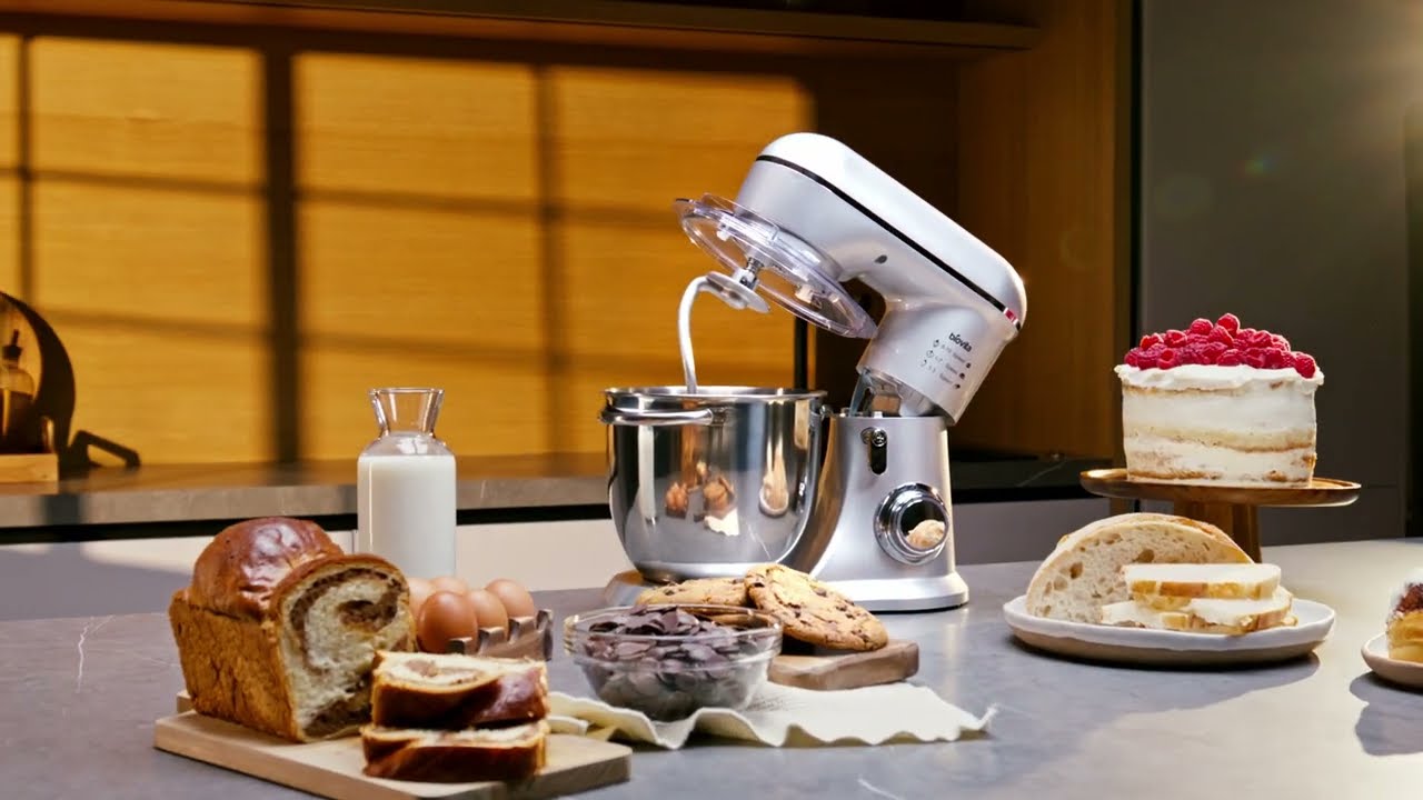 Mixer cu bol Biovita ELLA, 4.5 L, Crem