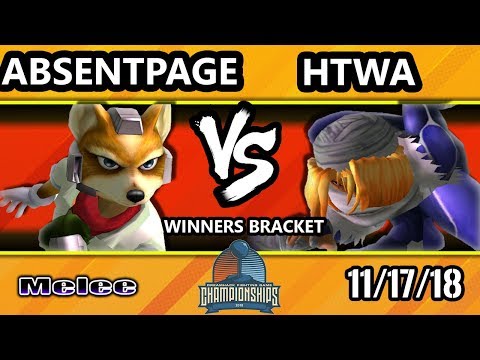 DHATL18 SSBM - CLN | AbsentPage (Fox) Vs. HTwa (Sheik) - Smash Melee Top 48 Winners