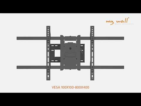 H 27-1 XL mywall - Vollbewegliche XL Wandhalter für Flachbildschirme 42“ - 90“ (107 - 229 cm)