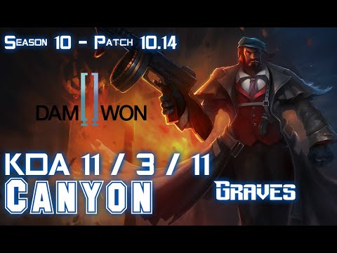 DWG Canyon GRAVES vs JARVAN IV Jungle - Patch 10.14 KR Ranked