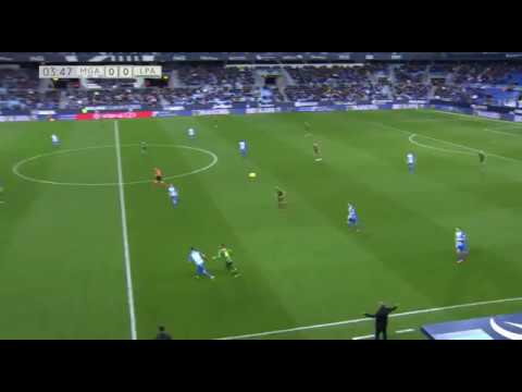 Gol anulado a Keidi Baré en el Malaga 0  - UD Las Palmas 0 | 18-19