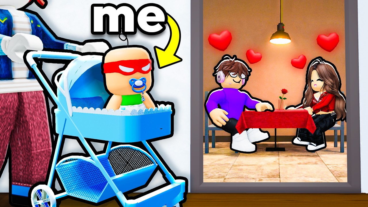 Spying On My Sister As A Baby In Roblox!