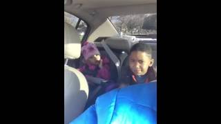 Back seat talking my head off