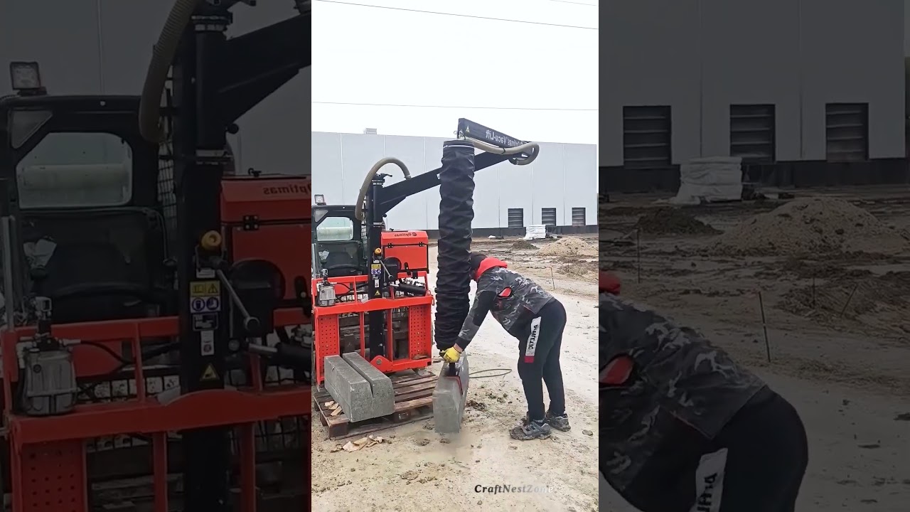 Concrete Curb Installation With Vacu-Lift | Fast And Precise One-Man Operation