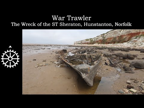 WAR TRAWLER, The wreck of the 'Sheraton,' Hunstanton, Norfolk.