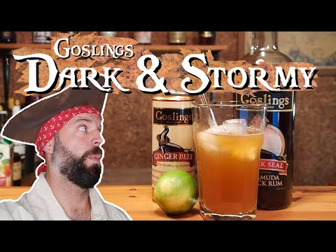 Longdrink: Dark and Stormy mit Goslings Rum und Ginger Beer | auch alkoholfrei!