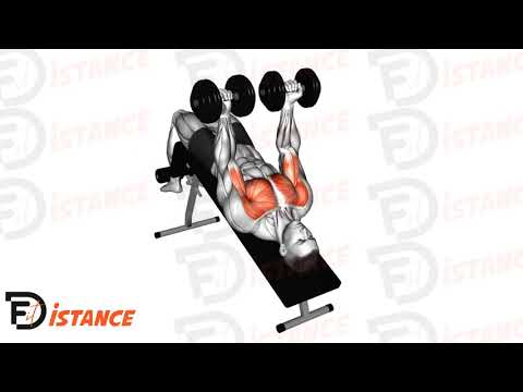 Écarté décliné avec haltères avec rotation - Exercice Écarté décliné avec haltères avec rotation en vidéo