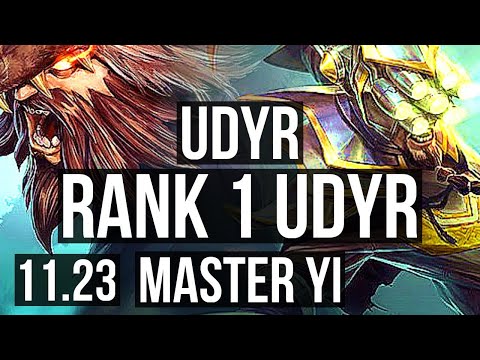UDYR vs MASTER YI (JNG) (DEFEAT) | Rank 1 Udyr | TR Master | 11.23