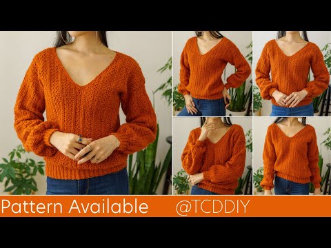 How to Crochet a V Neck Sweater | Pattern & Tutorial...