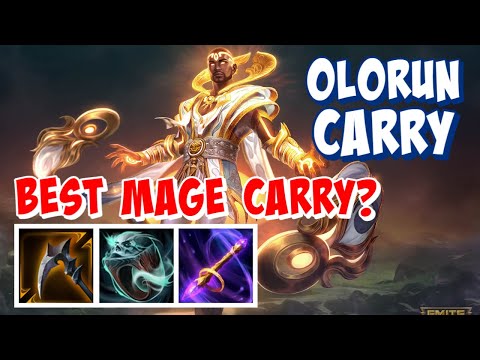 CARRY OLORUN GAMEPLAY SMITE - BEST MAGE CARRY & RING BUILD OP?