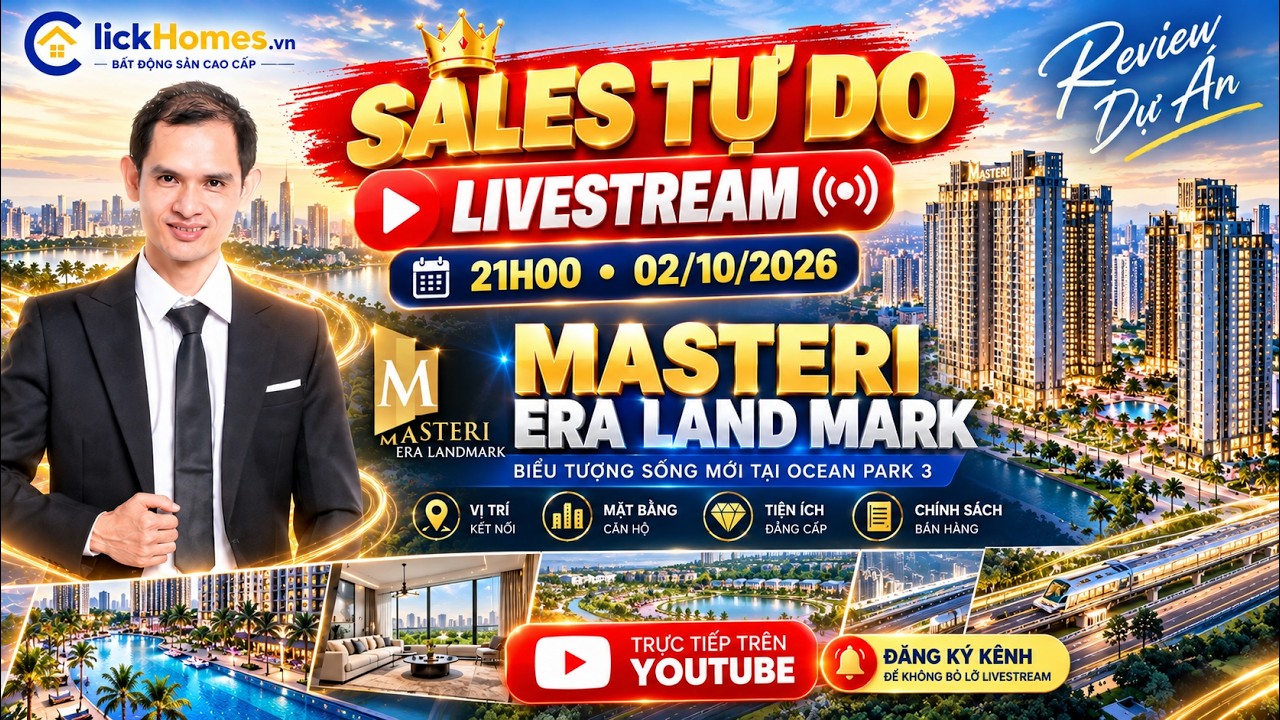 Livestream Masteri Era Landmark: Vị trí, mặt bằng, giá