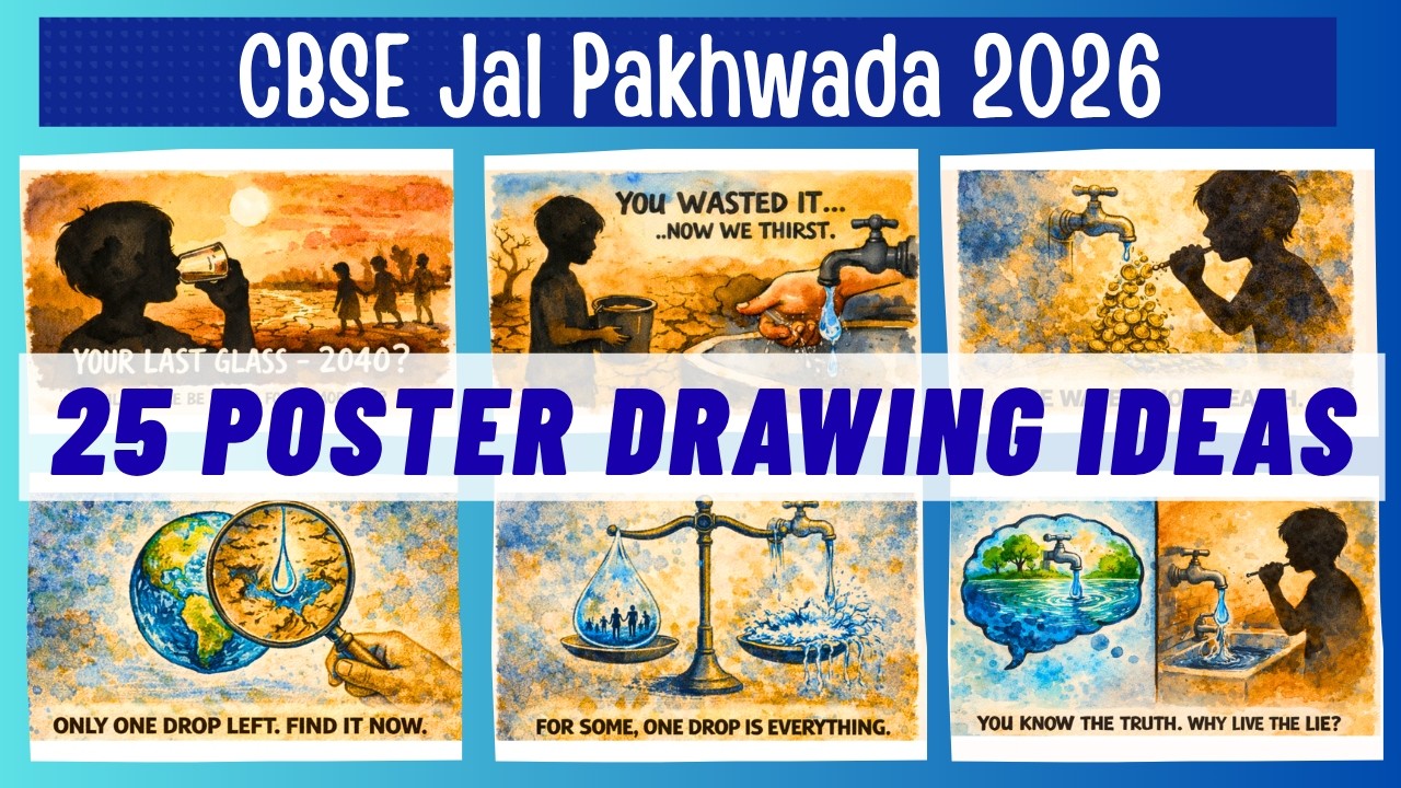 25 Water Conservation Poster Ideas 💧 | Jal Pakhwada 2026 | Save Water Drawing